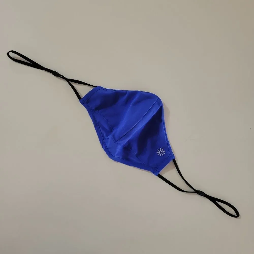 Athleta Made To Move Blue Face Mask with Adjustable Straps